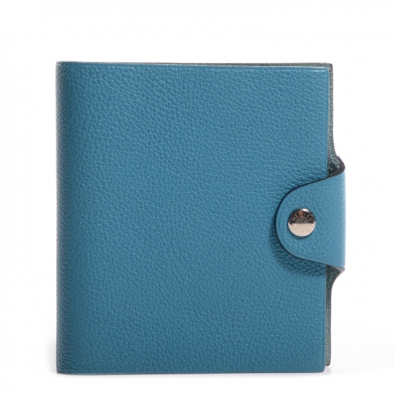 HERMES Togo Ulysse Mini Notebook Cover Blue Jean 70480