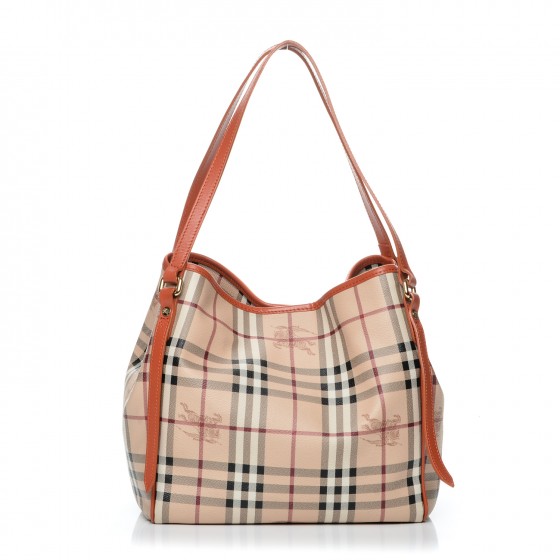 Burberry Haymarket Check Small Canterbury Tote Orange 190949