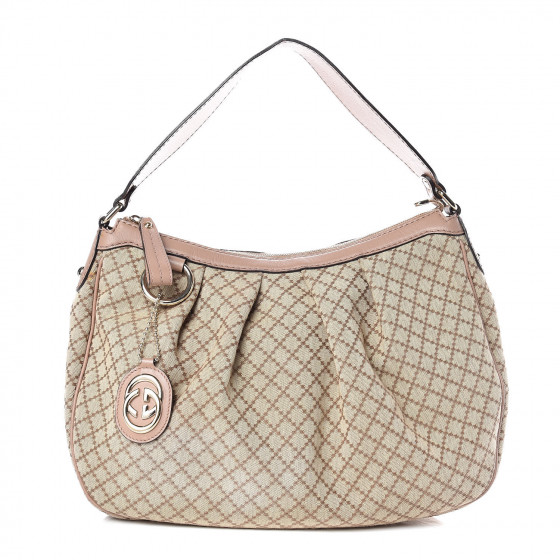 GUCCI Diamante Medium Sukey Hobo Pink 396564