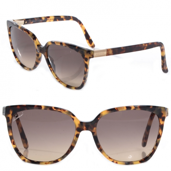 gucci tortoiseshell oversized sunglasses