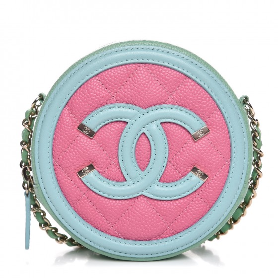 chanel pink and blue bag