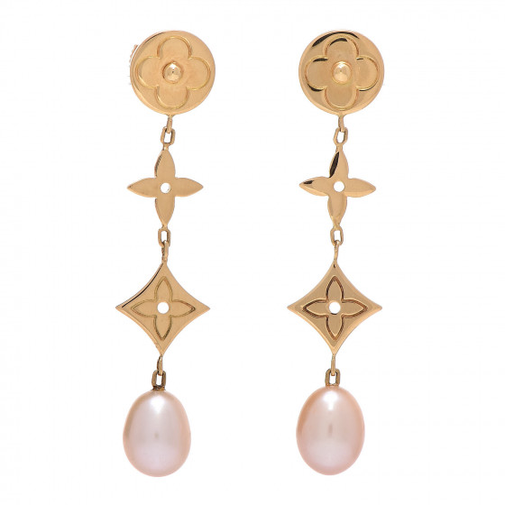 Louis Vuitton Idylle Blossom Mono Chain Earrings, Pink Gold and Diamonds - per Unit. Size NSA