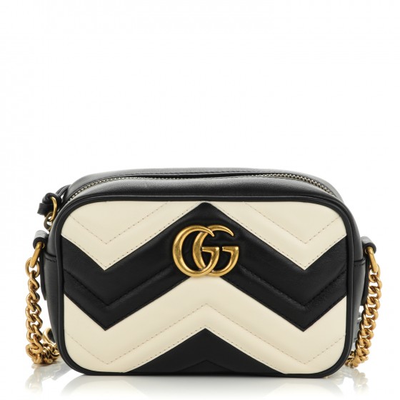 gucci marmont black and white