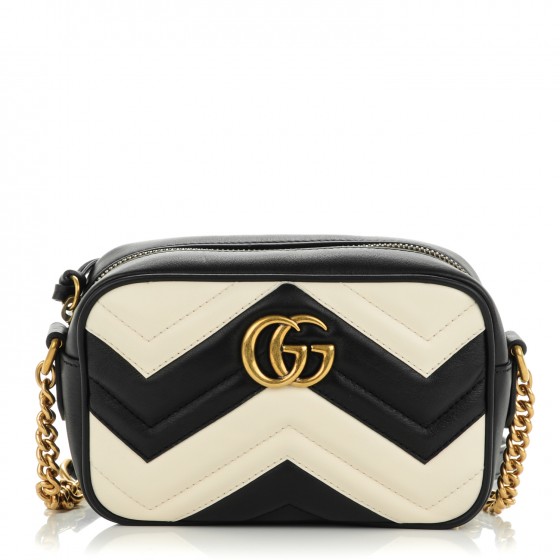 gucci black and white purse