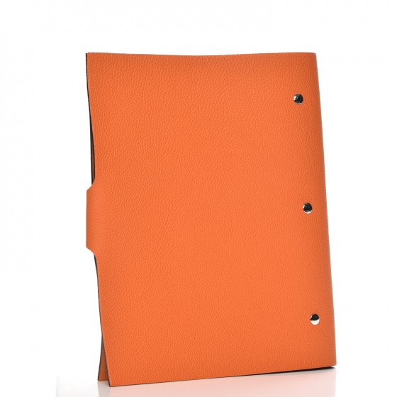 HERMES Togo Ulysse GM Notebook Cover Orange 213853