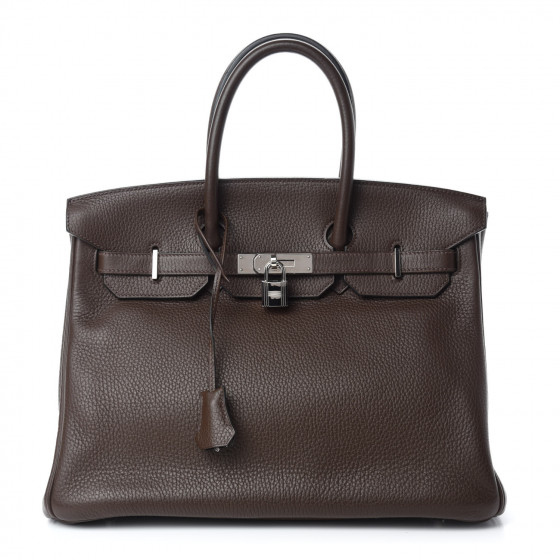 HERMES Taurillon Clemence Birkin 35 Ebene
