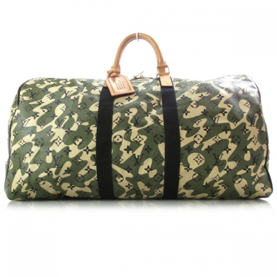 louis vuitton camo keepall