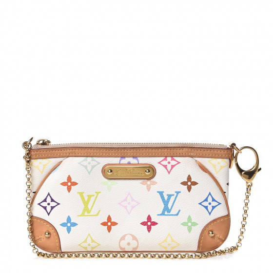 louis vuitton pochette white multicolor