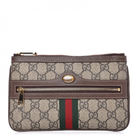 gucci ophidia large gg supreme pouch clutch bag