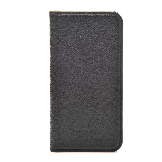 LOUIS VUITTON Empreinte iPhone X/XS Folio Case Black 523813
