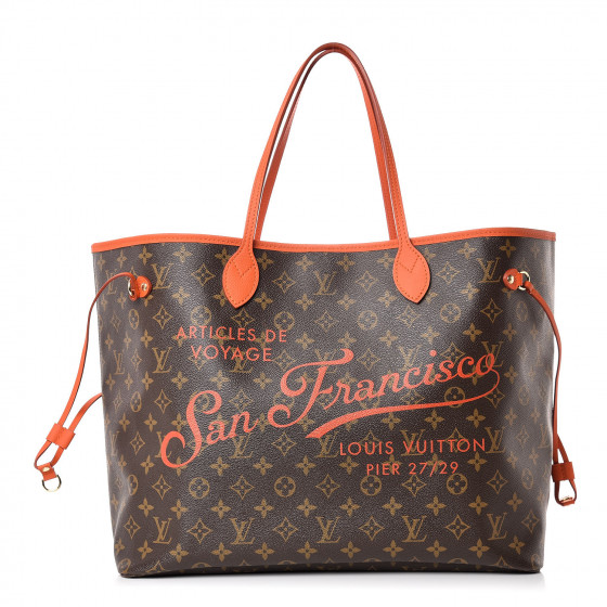 LOUIS VUITTON Monogram Ikat San Francisco LV Cup Neverfull GM Orange 368967