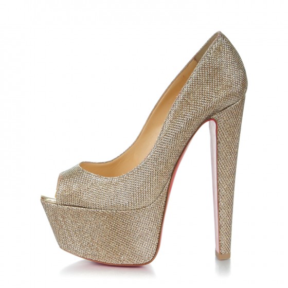 louboutin gold platform