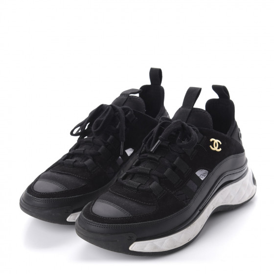 chanel sneakers velvet calfskin & mixed fibers