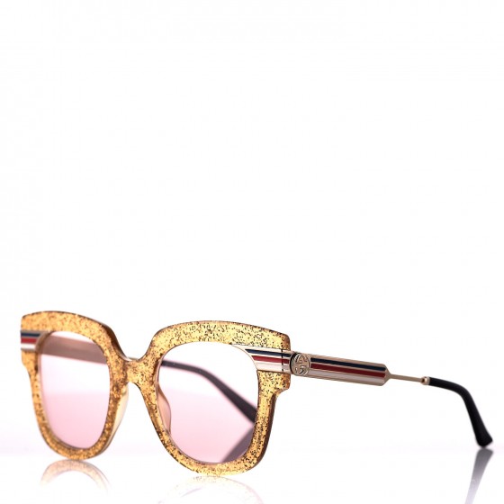 gucci gold glitter sunglasses