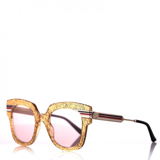 gucci gold glitter glasses