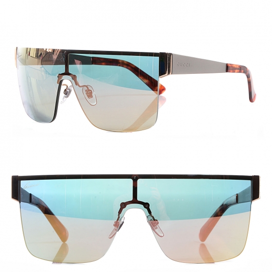 gucci rimless shield sunglasses