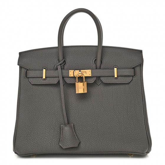 HERMES Togo Birkin 25 Etain