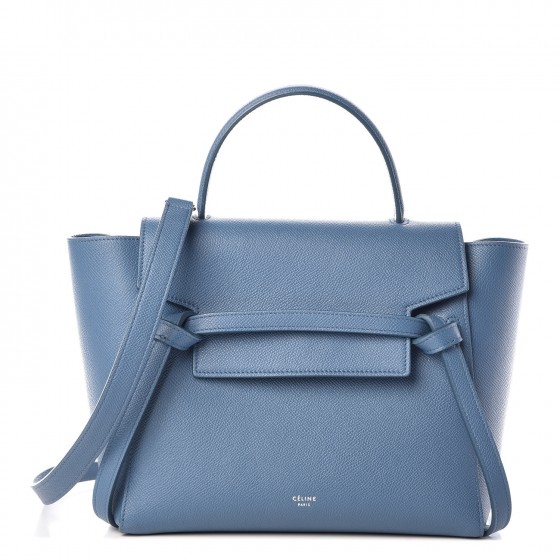 elegance belt bag in black and light blue by meiTaschi