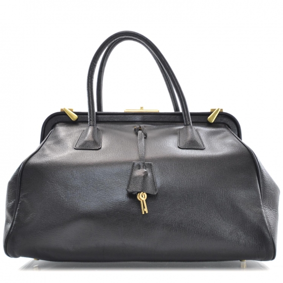 prada doctor bag leather