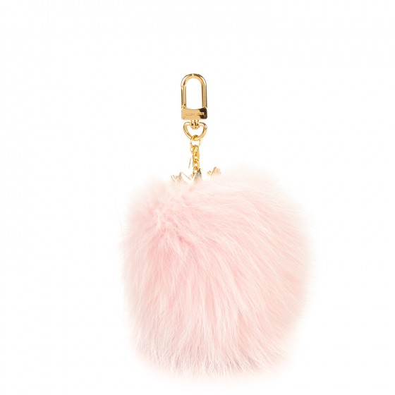 LOUIS VUITTON Fuzzy Bubble Bag Charm Light Pink 139498