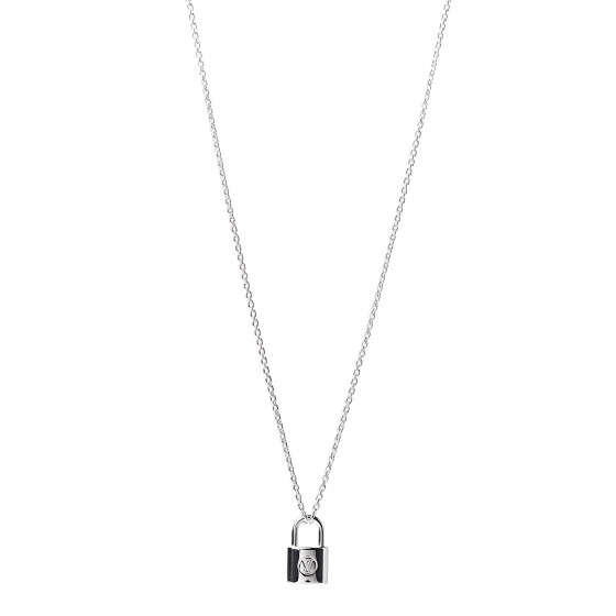 LOUIS VUITTON Sterling Silver Lockit Necklace 426511