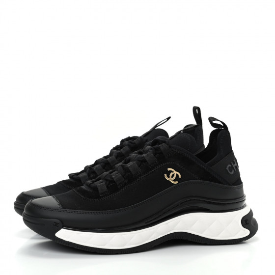 chanel velvet calfskin sneakers