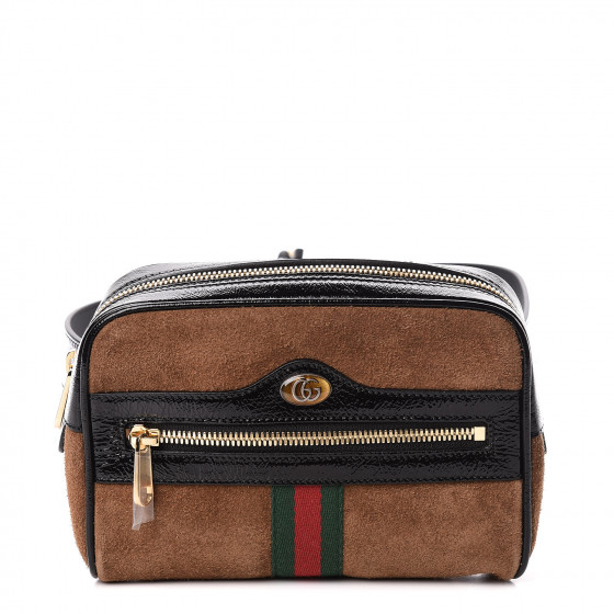 GUCCI Suede Small Ophidia Belt Bag 85 34 Brown 452111