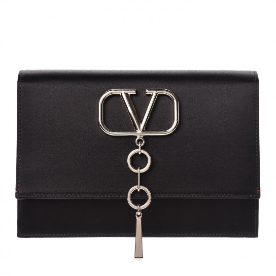 black satin shoulder bag