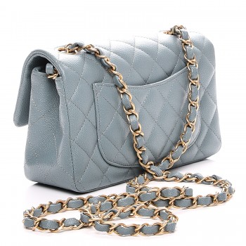 flap iridescent caviar quilted rectangular chanel mini light
