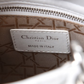 Christian Dior Lambskin Cannage Mini Lady Dior White Fashionphile Christian Dior Lambskin Cannage Mini Lady Dior White Fashionphile