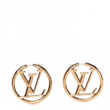 Louis Vuitton, Jewelry, Louis Vuitton Metal Small Louise Hoop Earrings  Gold