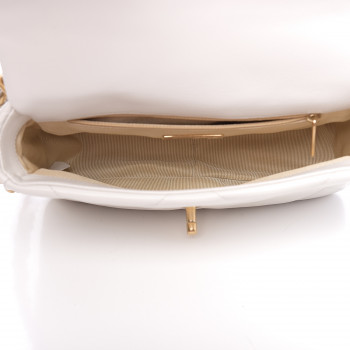 CHANEL Goatskin Quilted Medium Chanel 19 Flap White 571441 | FASHIONPHILE