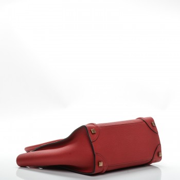celine micro luggage red