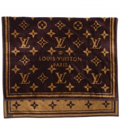 Louis Vuitton Monogram Clic Beach Towel Brown 85034 Louis Vuitton Monogram Clic Beach