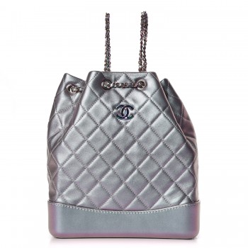calfskin iridescent lambskin quilted gabrielle chanel backpack purple light