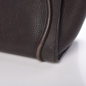 Celine Goatskin Micro Luggage Dark Taupe 306200 Celine Goatskin Micro Luggage Dark Taupe Pinch Zoom