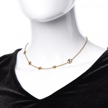 vuitton louis necklace flower gold