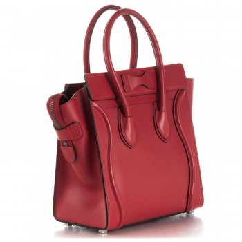 celine micro luggage red