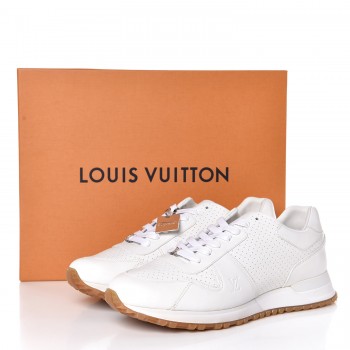 LOUIS VUITTON X SUPREME Calfskin Mens Runaway Sneakers 7.5 White 317951
