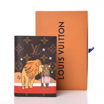 LOUIS VUITTON Monogram Lions Xmas Passport Cover 314998
