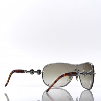 tortoise gucci marina shield sunglasses chain crystal