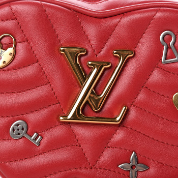 LOUIS VUITTON Calfskin Embellished New Wave Love Lock Heart Bag ...