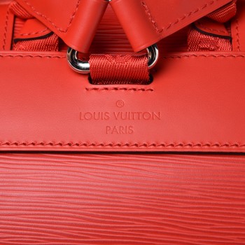 red lv supreme backpack