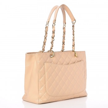 quilted gst caviar clair chanel beige tote grand shopping