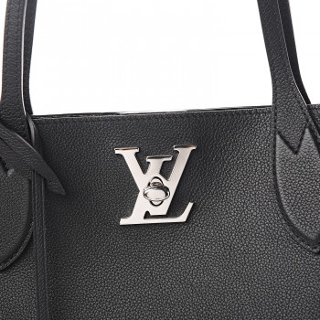 LOUIS VUITTON Calfskin Lockme Go Tote Black 542611