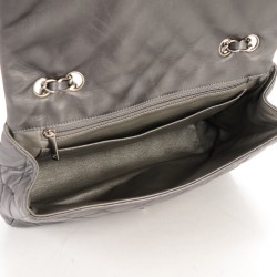 jumbo quilted lambskin flap grey single chanel