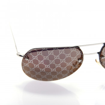GUCCI Mirrored GG Sunglasses GG 1292/S/B Brown 730543 | FASHIONPHILE