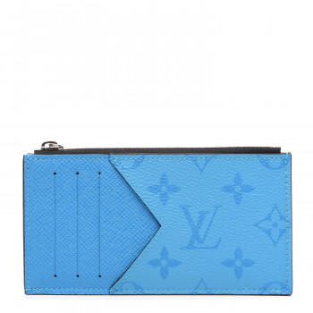 LOUIS VUITTON Monogram Taiga Coin Card Holder Blue Lagoon 576052