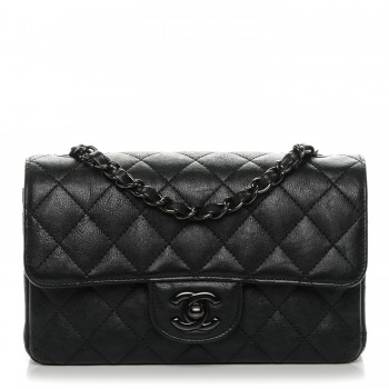 rectangular flap crumpled quilted calfskin mini chanel