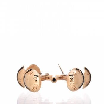 LOUIS VUITTON Studdy Hoop Earrings MM Gold Pink Silver 354057